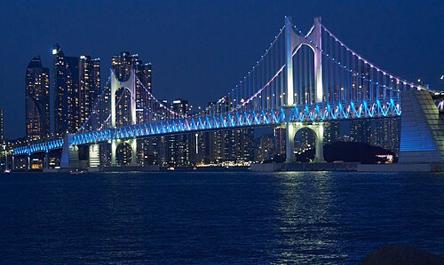 Gwangalli Beach and Bridge Night View